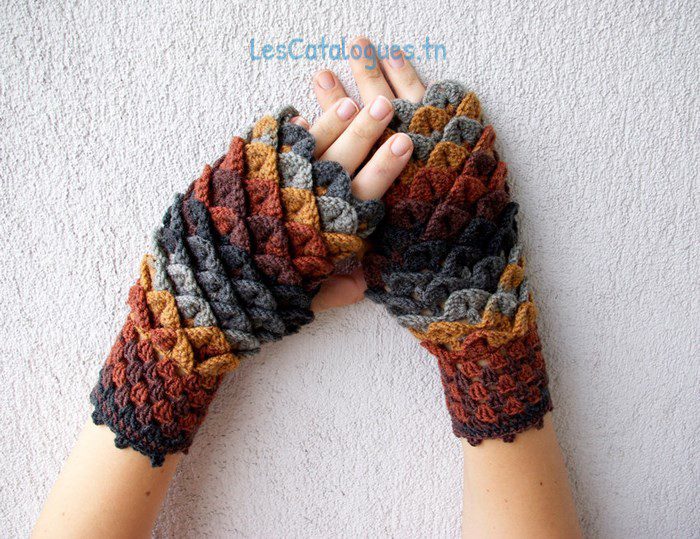gants en crochet