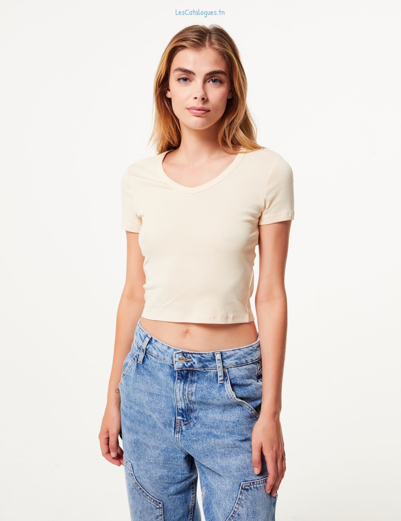 Haut Top Femme Jennyfer Gris Noir - Taille S, Occasion Très Bon état, Coupe Regular